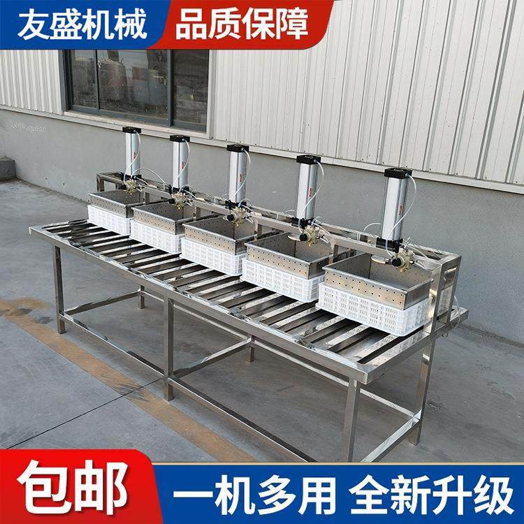 豆腐压榨成型机商用五盒连压气动压榨可压豆腐豆干千张机