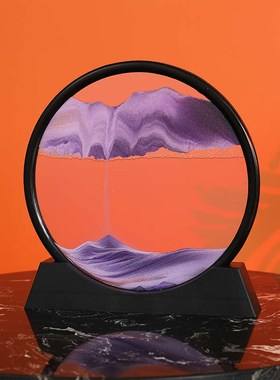 创意沙漏摆件轻奢流沙解压画电视酒柜客厅装饰品办公桌面乔迁礼品