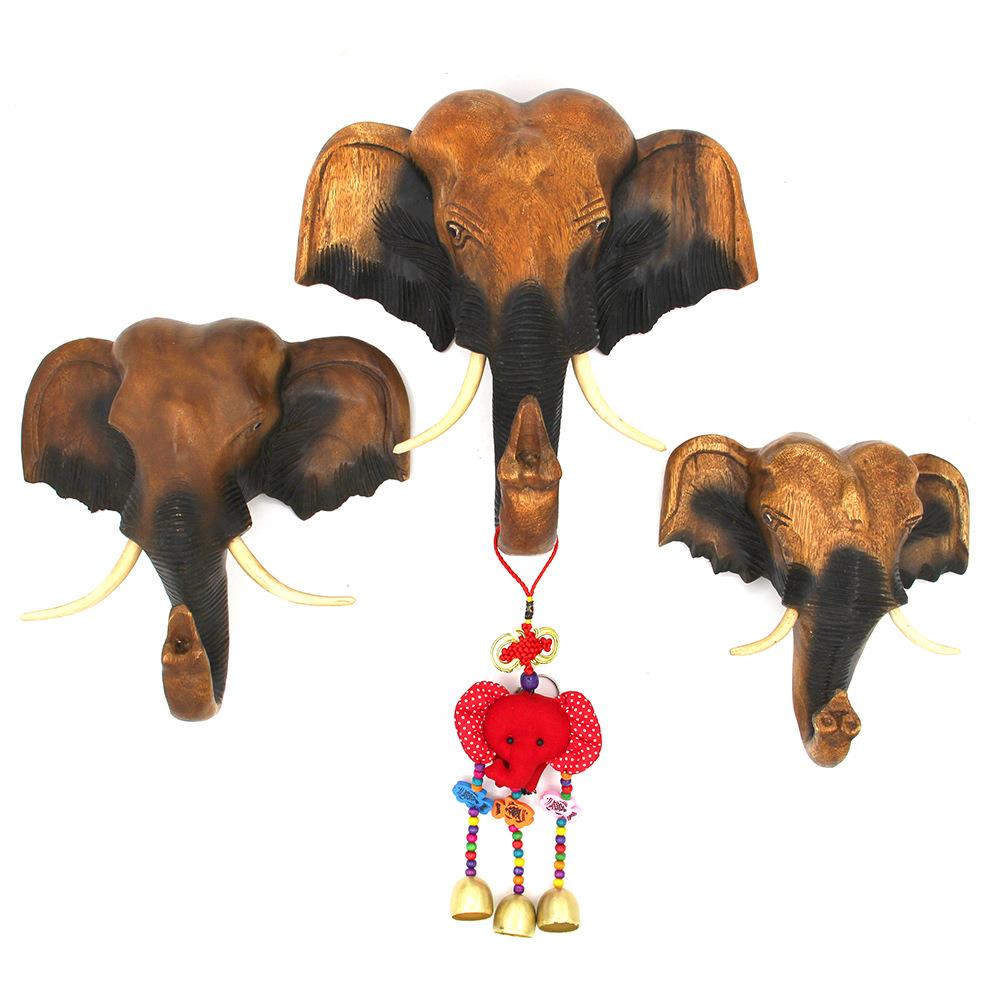 泰式木雕大象木雕刻景区饰品东南亚旅游纪念品家居吉象摆件