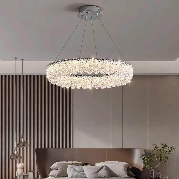 现代简约大气法式轻奢水晶灯餐厅卧室书房灯2025新款灯具客厅吊灯
