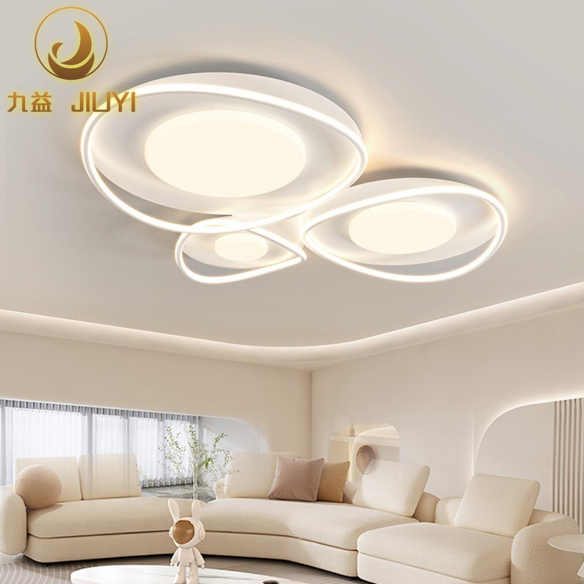 2023年新款客厅灯现代简约大气白色长方形吸顶灯极简卧室房间灯具