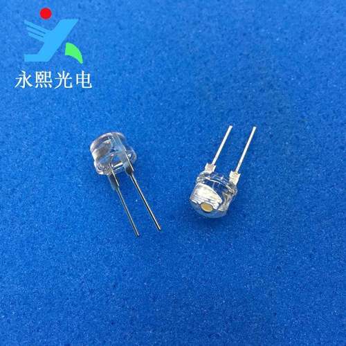 F8草帽0.5w红色LED二极管直插灯珠8mm高亮红灯红光