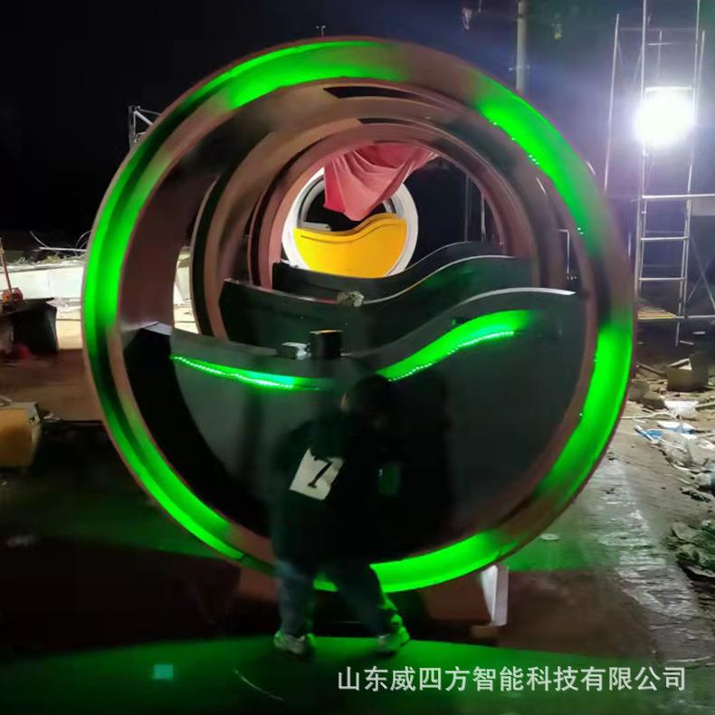 威四方直销制作2021年新型自行车j脚踏互动无动力水循环单车