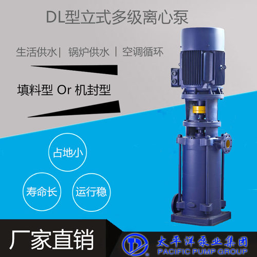 太平洋泵业DL立式分段式多级泵高楼热水供水泵铸铁离心泵