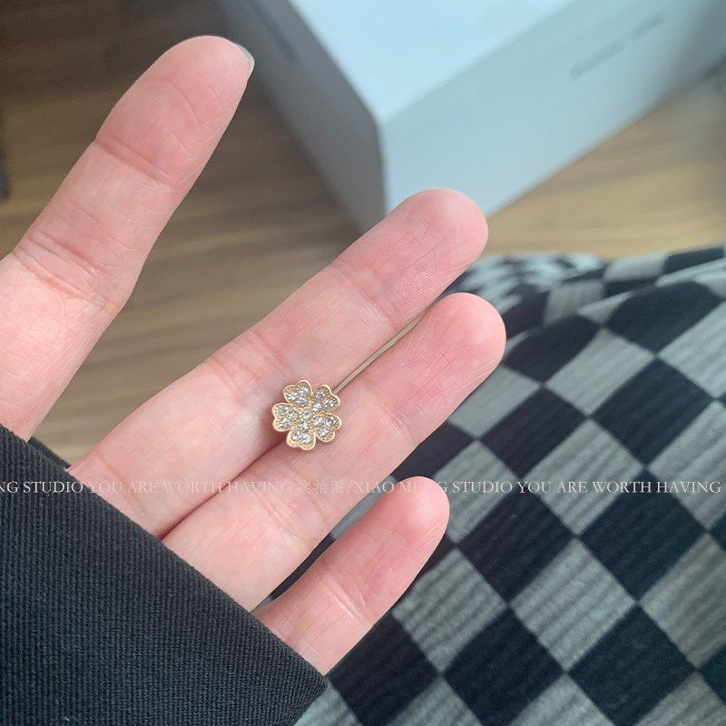 晓梦金属衬衫纽扣幸运花钻扣女雪纽扣