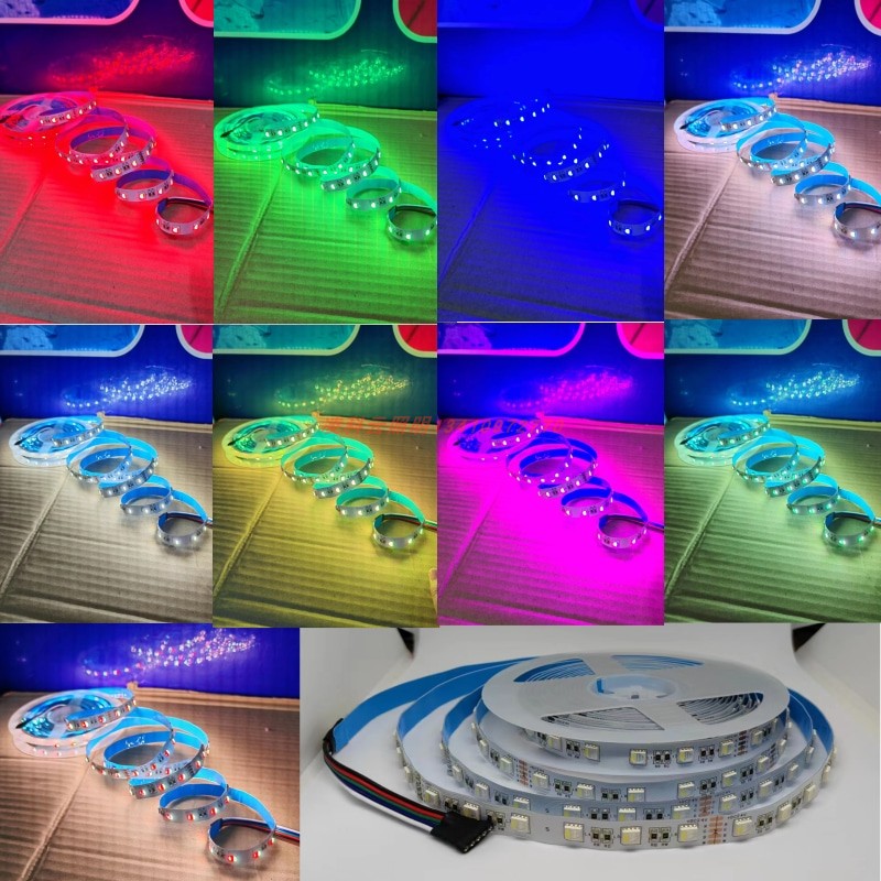贴片12V/24V5050自粘四合一RGBW七彩lLED灯带RGB+W白光RGB+WW灯条