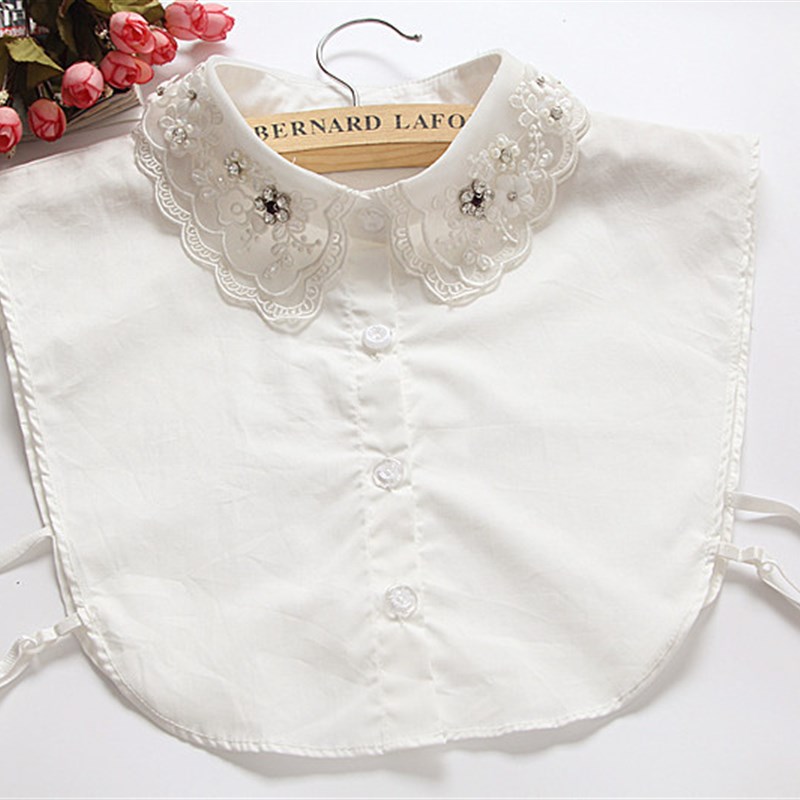 衬衣领百搭娃娃假领子女衬衫雪纺夏季假领秋冬钉珠装饰假衣领