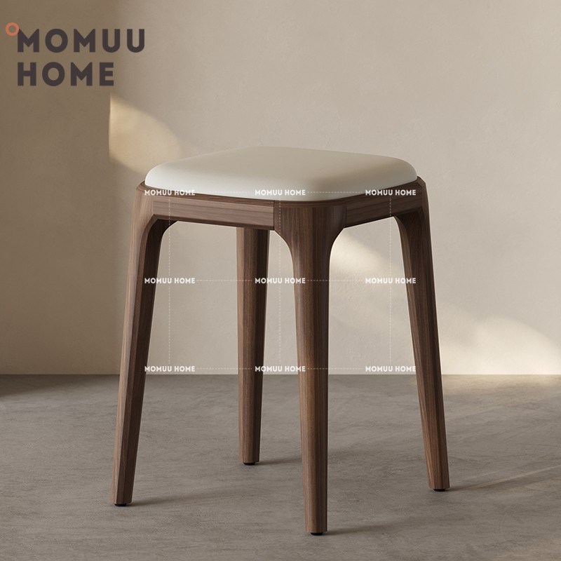 MOMUU 凳子家用可叠放实木板凳客厅餐桌备用凳子现代简约小矮凳子