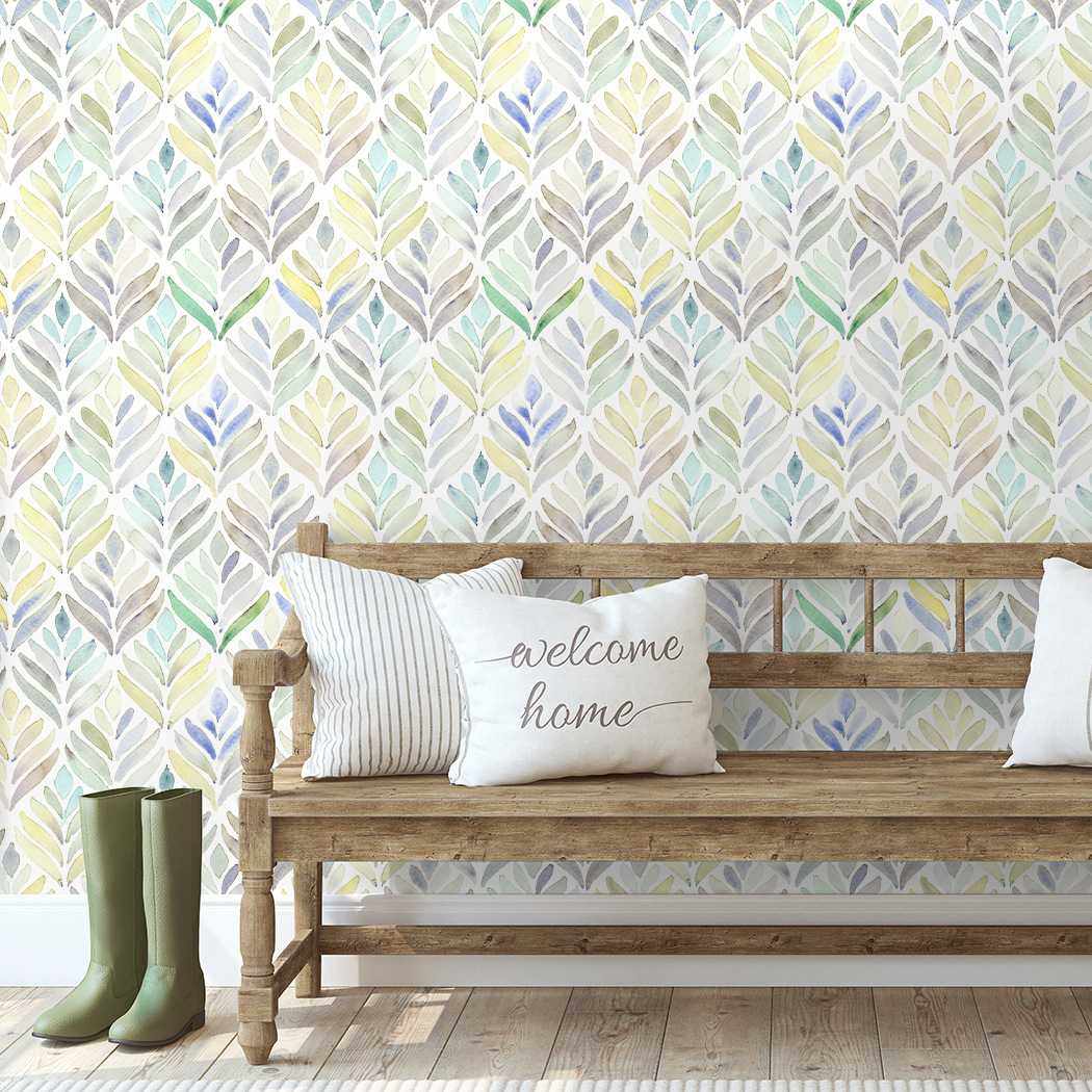 新品手绘扇形防水防潮装饰背景墙PVC 自粘墙纸wallpaper,家装主材,无纺布墙纸,淘宝优惠券,粉丝福利购,淘宝优惠卷