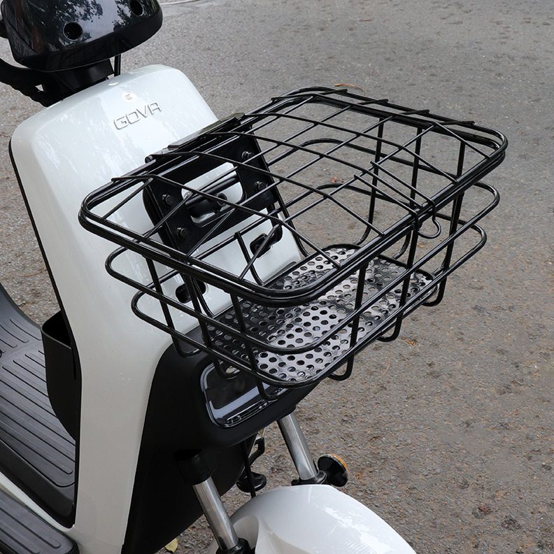 小牛G车筐0大号前置车篮配件BO0电动车加装0篮/带盖金属储物C//F