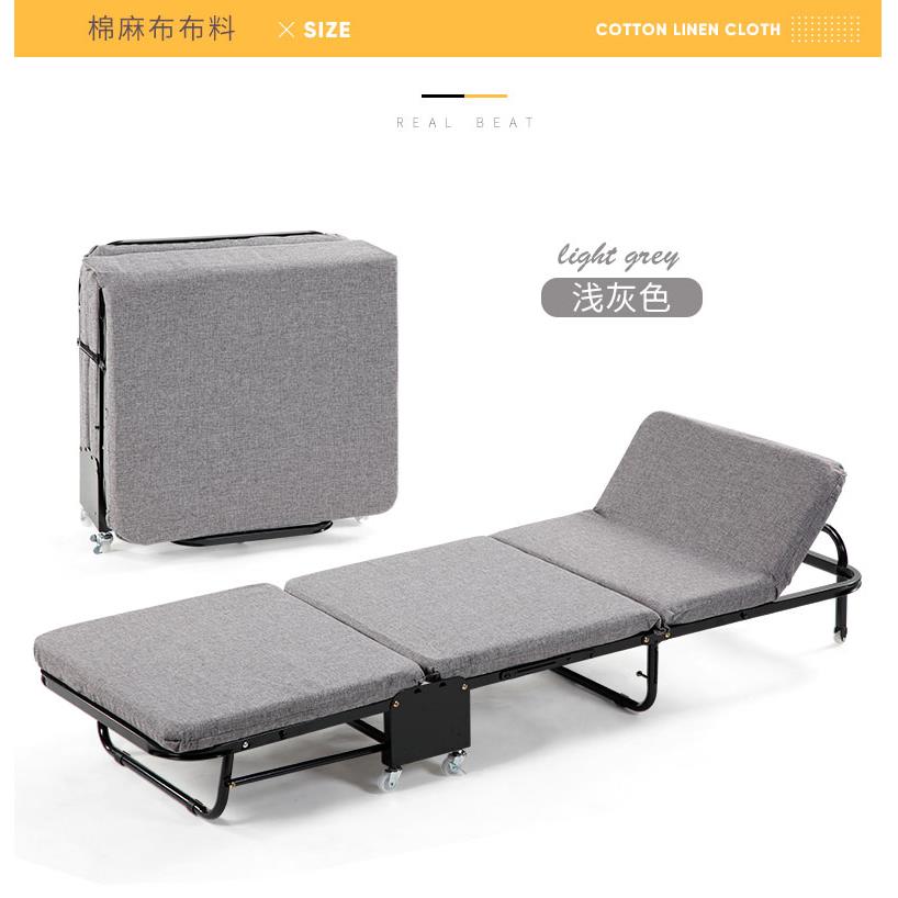 cs折叠床午休办公室单人床便携陪护床简易午睡床硬板三折床金属儿
