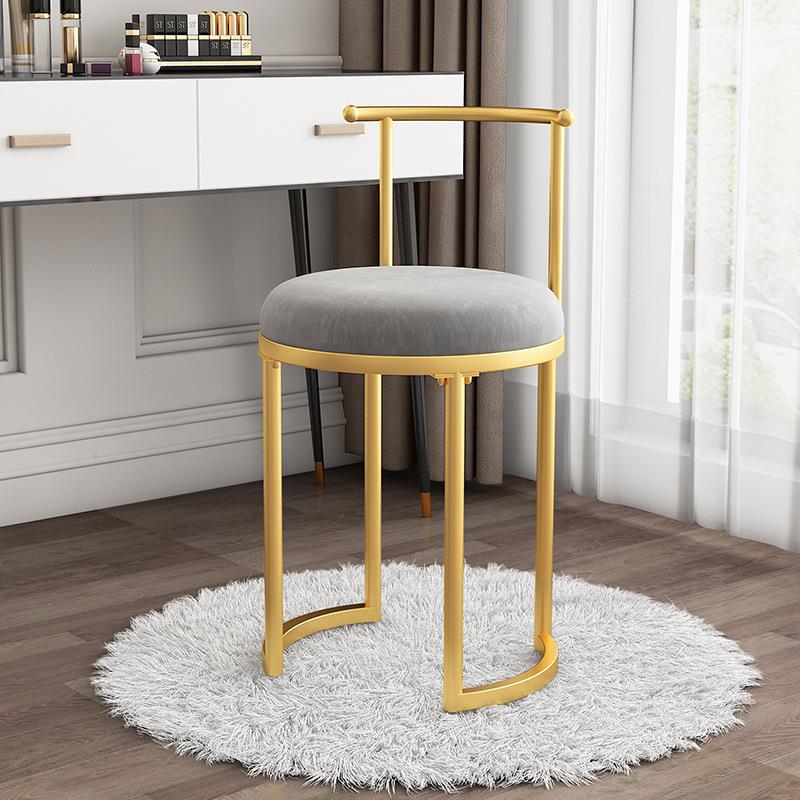 轻奢化妆凳卧室简约现代梳妆椅子网红软座靠背小型北欧梳妆台凳子