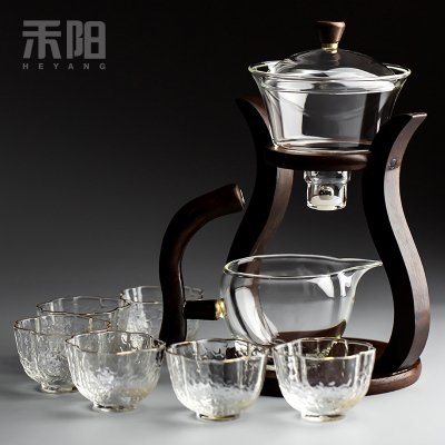 禾阳半全自动泡茶器玻璃茶具套装家用送礼泡茶碗懒人宫灯茶具茶壶