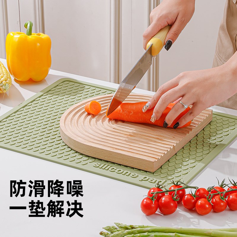 隔热垫厨房硅胶沥水垫台面加厚保护垫子防水耐高温防滑防烫餐桌垫