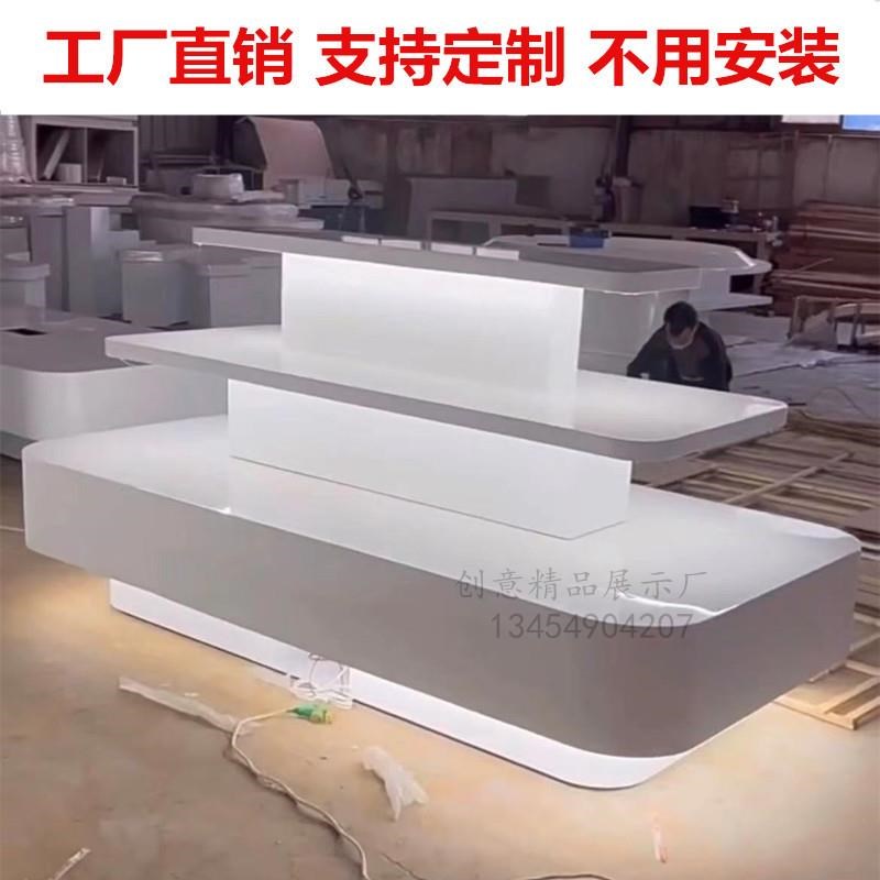 商场鞋包中岛柜展示台化妆品发光促销台多层展柜展台展示架货物架