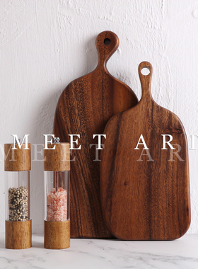 现代简约创意实木砧板餐板面包板 面包托盘 样板间厨房台面摆件