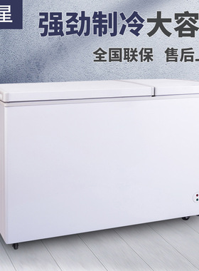 厂家直供双门冰柜家用商用大容量冷柜铜管冷冻冷藏双温冰箱海鲜