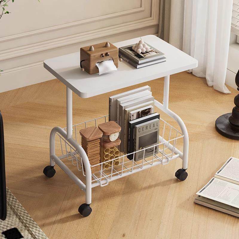 供应可移动家用床头柜中古风小推车简易客厅置物架沙发边茶几