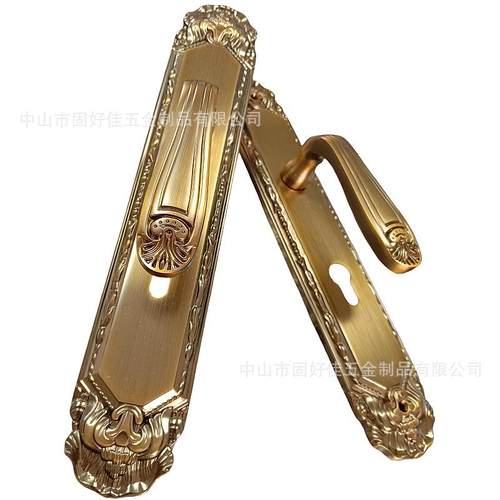 复古美式轻奢磁吸静音锌合金室内房门锁别墅实木门85大锁