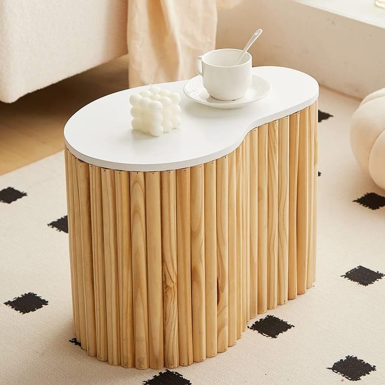 沙发休闲原木小茶几实木布置旁区装饰品客厅落地摆件阳台边几民宿