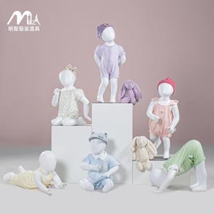 儿童模特人偶婴幼儿童装 店模特道具全身假人台 模特展示架小孩服装