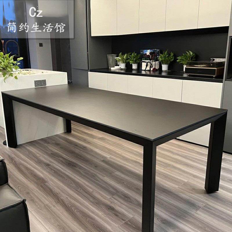 意式极简岩板餐桌椅铝合金长方形法式现代黑色餐桌小户型家用饭桌,家庭/个人清洁工具,地垫,淘宝优惠券,粉丝福利购,淘宝优惠卷