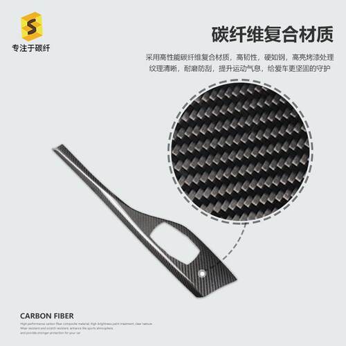直销适用宝马1系2系F20/F21/多媒体面板右肽碳纤维装饰贴