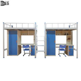 大学宿舍床公司员工公寓床加厚型材上床下桌一体组合床单人高架床