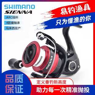 SHIMANO喜玛诺SIENNA 纺车轮赛纳斜口远投路亚轮防海水路亚专用鱼