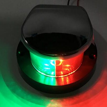航 钨船用行 12V不锈钢灯指示灯绿游艇+信号灯红丝