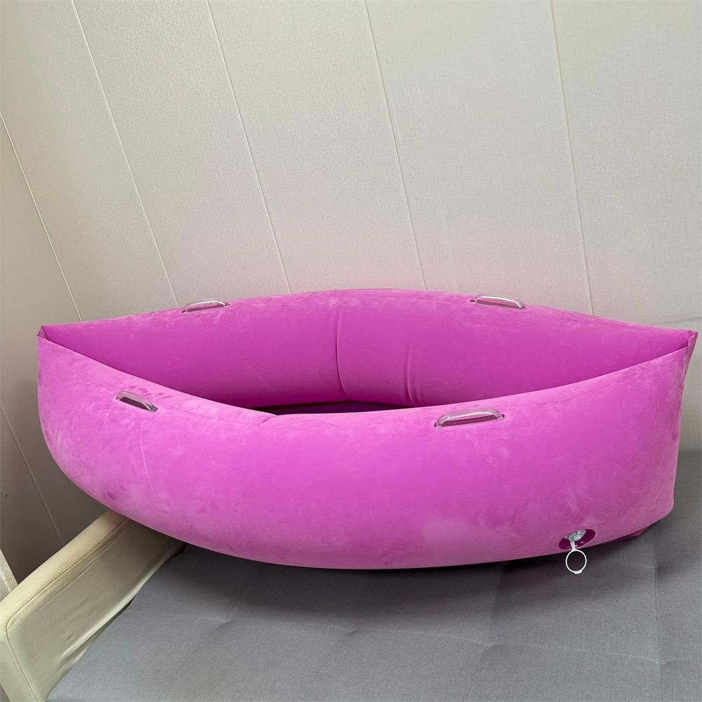 现货充气拥抱豆荚懒人沙发舒适植绒豌豆荚感官垫躺椅充气沙发