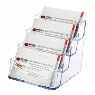 透明名片盒桌面亚克力个性创意商务装架子摆台放卡片座的收纳盒子