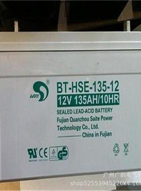 赛特太阳能蓄电池BT-HSE-135-12/12V135AH光伏用电瓶带引线