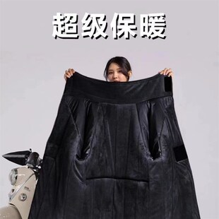 电动车挡风被季冬加绒加厚骑车挡风衣防寒防水保暖罩保暖机行