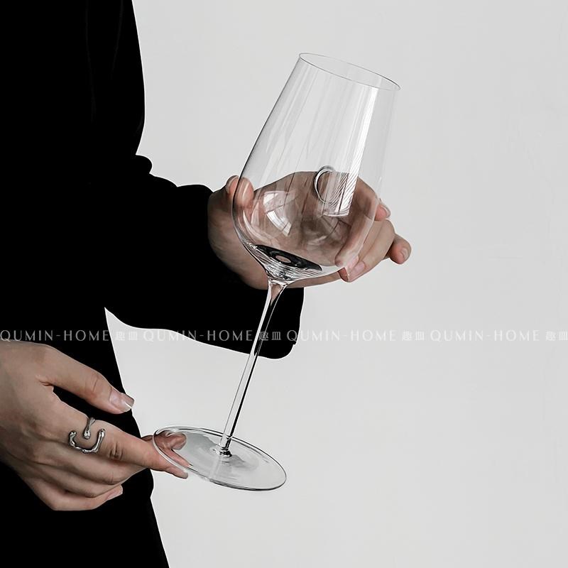 趣皿ns风法式葡萄酒杯高脚杯红酒杯轻槟杯玻璃酒