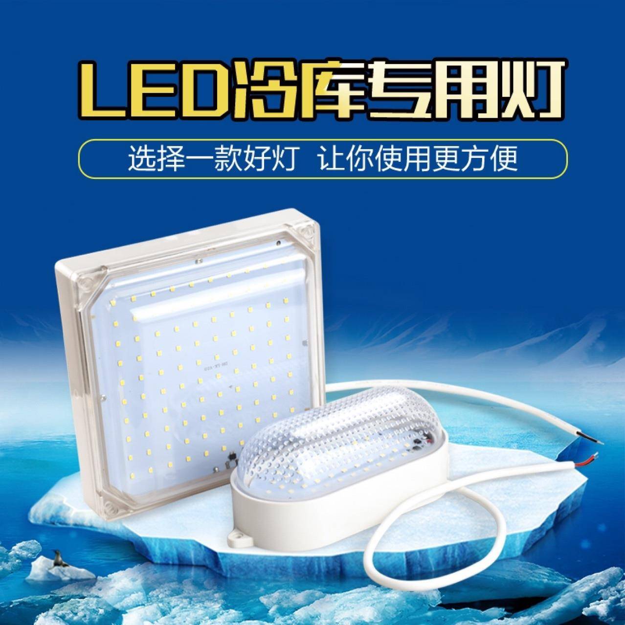 LED冷库专用灯防水防潮防爆低温三防灯10w20瓦卫生间灯具浴室