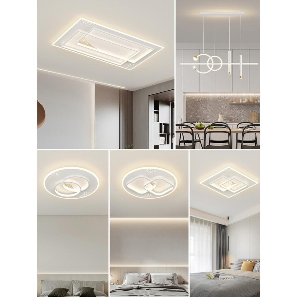 奶油风卧室灯主卧现代简约儿童房极简家用护眼led吸顶灯调光