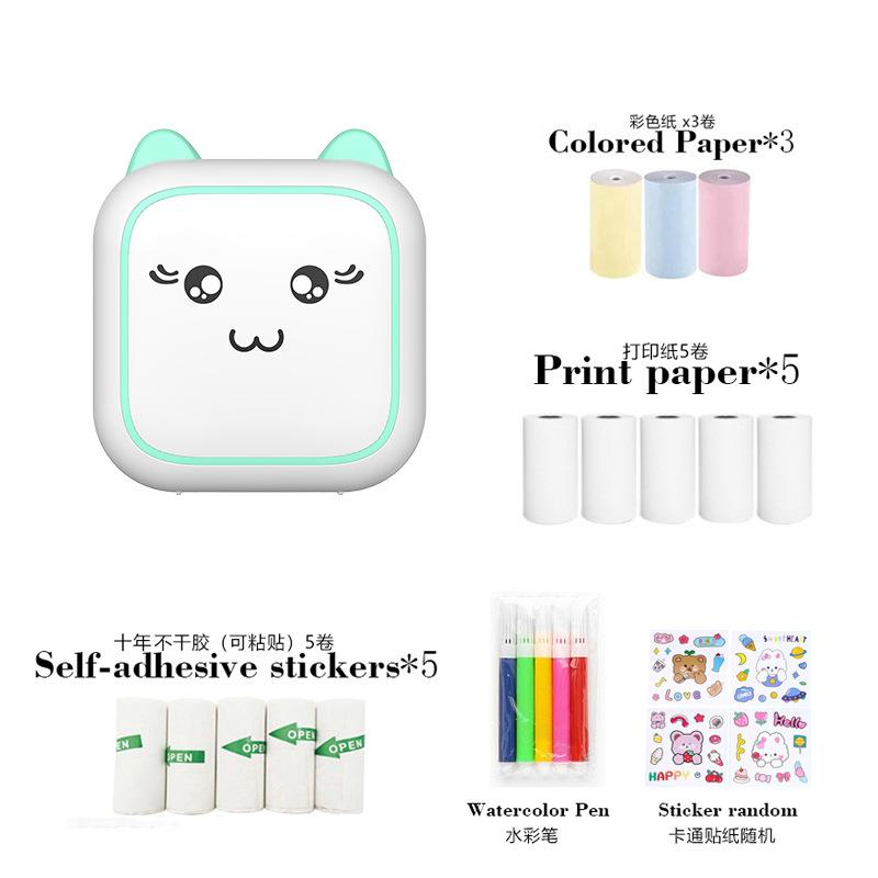 学生儿童迷你热敏错题打印机标签素材照片文字打印机M5