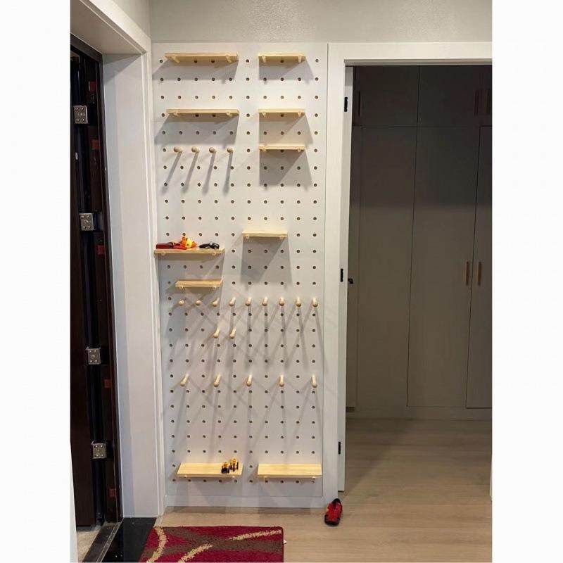 实木洞洞板置物架多功能墙壁收纳展示架入户门装饰五金工具收纳厂,电子元器件市场,其它元器件,淘宝优惠券,粉丝福利购,淘宝优惠卷