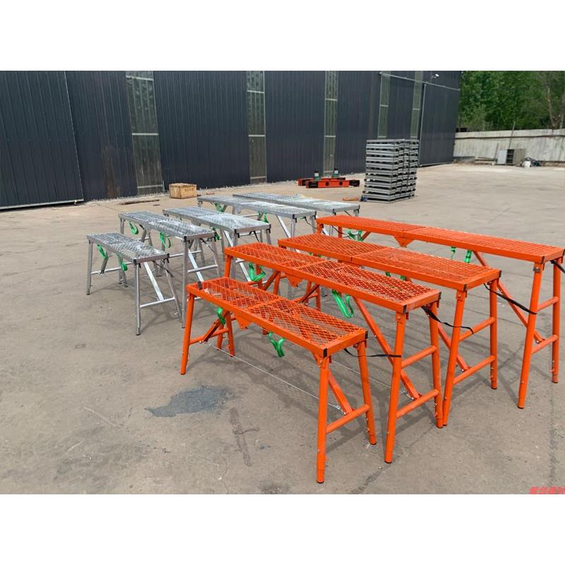 加厚圆管折叠马凳直销装修升降架施工刮腻子平台马镫工程梯