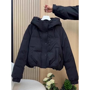 韩版纯色短款棉服女2025年秋冬季新款小个子洋气小香风时尚外套潮