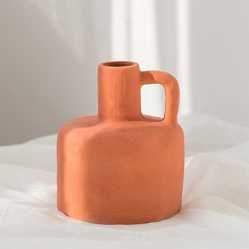 粗陶抽象艺术花瓶简约客厅插花器桌面装饰品家居民宿酒店摆件,家居饰品,花瓶,淘宝优惠券,粉丝福利购,淘宝优惠卷