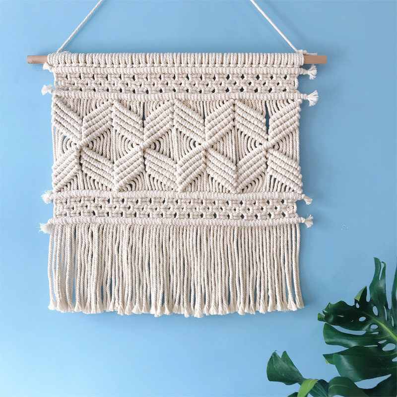 ns风手工编织挂毯网红电表遮挡箱墙壁背景家居装饰民宿棉绳,家居饰品,壁饰,淘宝优惠券,粉丝福利购,淘宝优惠卷