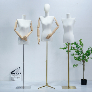 韩版平肩女模特韩版店橱窗展示模特道具半身人偶展示架子