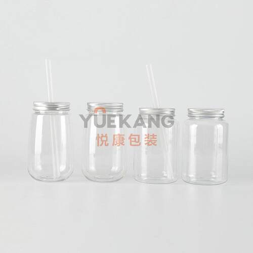 一次性pe透明塑料09罐饮料瓶 圆形奶茶t创意奶茶瓶鲜酵榨果汁瓶素