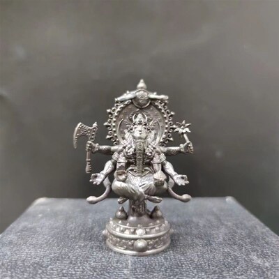 做旧招镇东南亚装饰品神话头神犍尼萨摆件