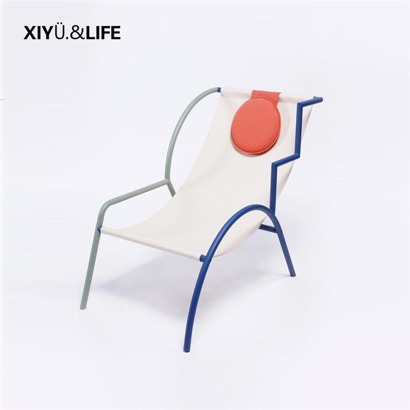 西榆家居创意多巴胺配色躺椅家用帆布单人沙发靠背懒人休闲椅子,住宅家具,椅子,淘宝优惠券,粉丝福利购,淘宝优惠卷