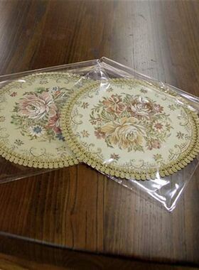 家用餐桌垫烟缸隔热垫欧式杯垫布艺花盆花瓶垫子防滑隔热餐垫圆形