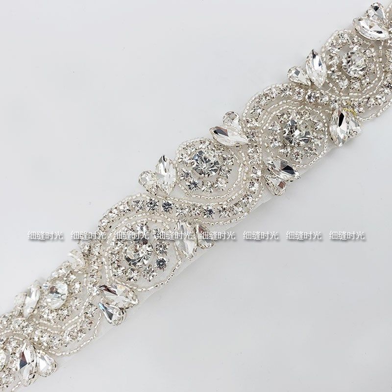 钻链条饰品手缝水钻肩膀腰部装饰衣领头饰品银色腰链钻花腰带钻,居家布艺,珠子/钻饰/花朵等配饰,淘宝优惠券,粉丝福利购,淘宝优惠卷