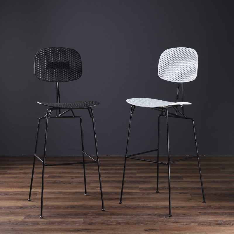 北欧简约家用吧椅现代铁艺高脚椅户外塑料创意吧台椅靠背酒吧凳子,住宅家具,家用高脚椅,淘宝优惠券,粉丝福利购,淘宝优惠卷